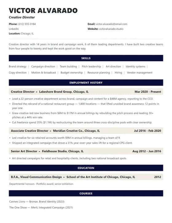 ATS Friendly Executive Resume Template