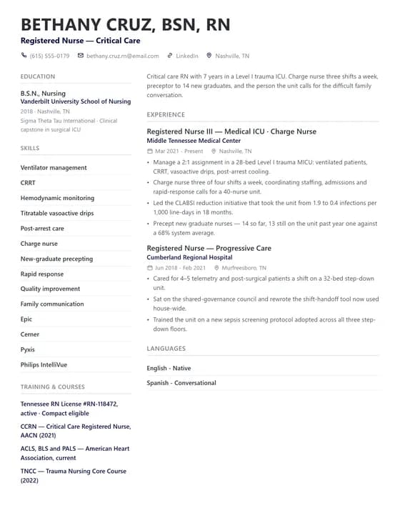 Government & NGO resume sample