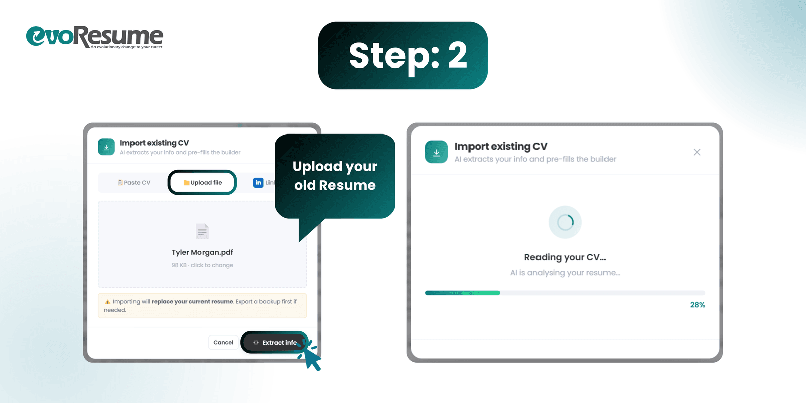 EvoResume: Free Ai Powered resume builder for USA, UK, GCC, Europe Job Seekers