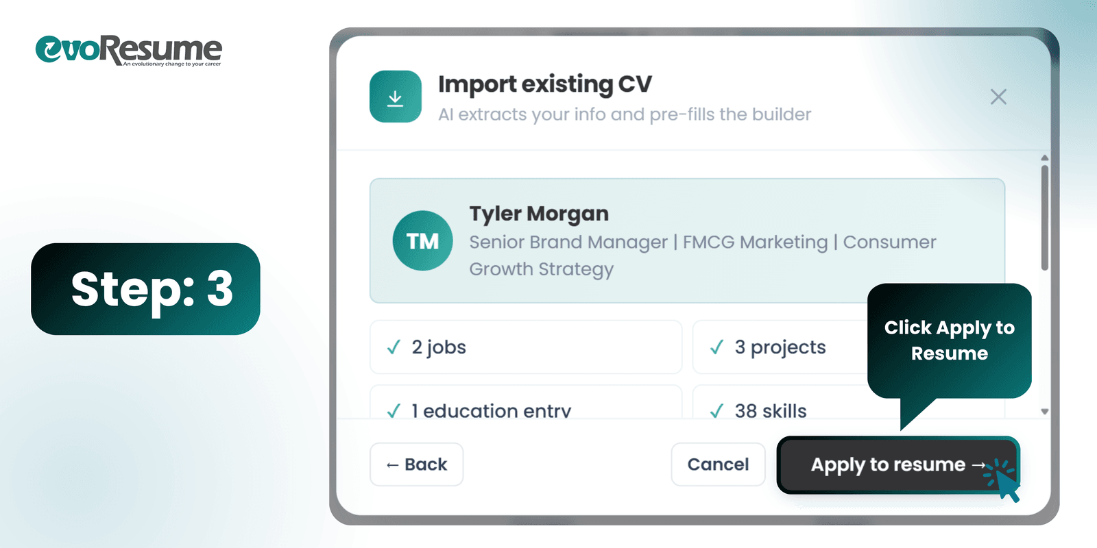 EvoResume: Free Ai Powered resume builder for USA, UK, GCC, Europe Job Seekers